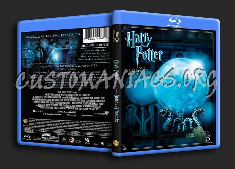 Harry Potter and the order of the Phoenix blu-ray cover