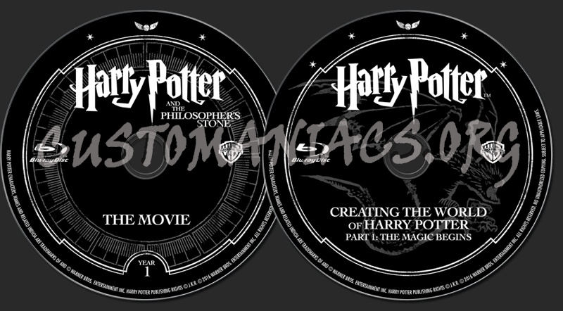 Harry Potter and the Philosopher's Stone blu-ray label