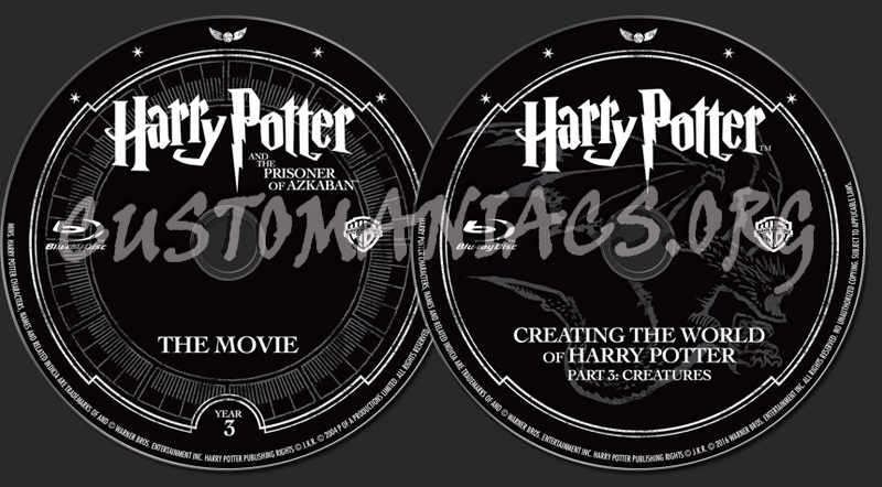 Harry Potter and the Prisoner of Azkaban blu-ray label