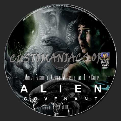 Alien Covenant (2017) dvd label