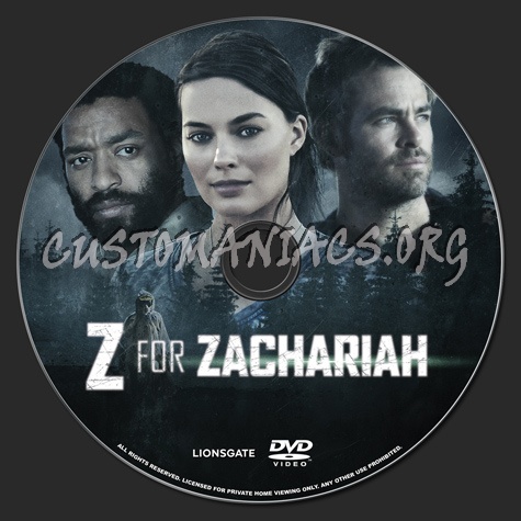 Z for Zachariah dvd label