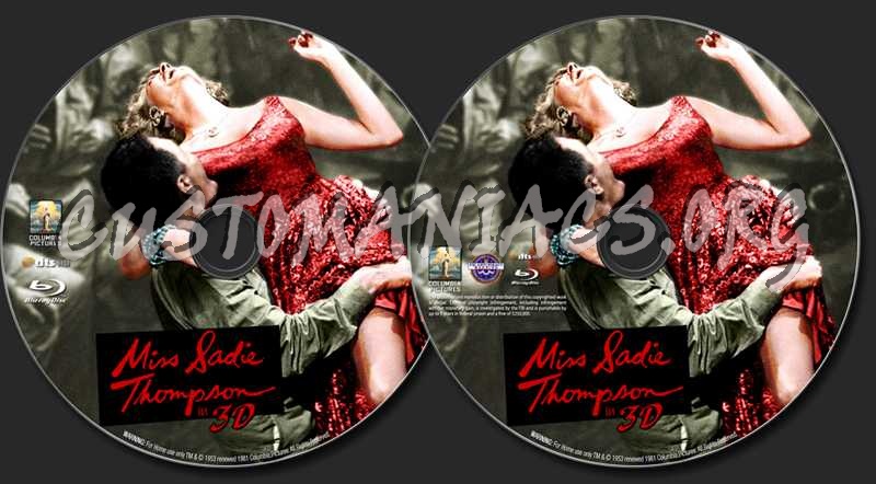 Miss Sadie Thompson in 3D blu-ray label