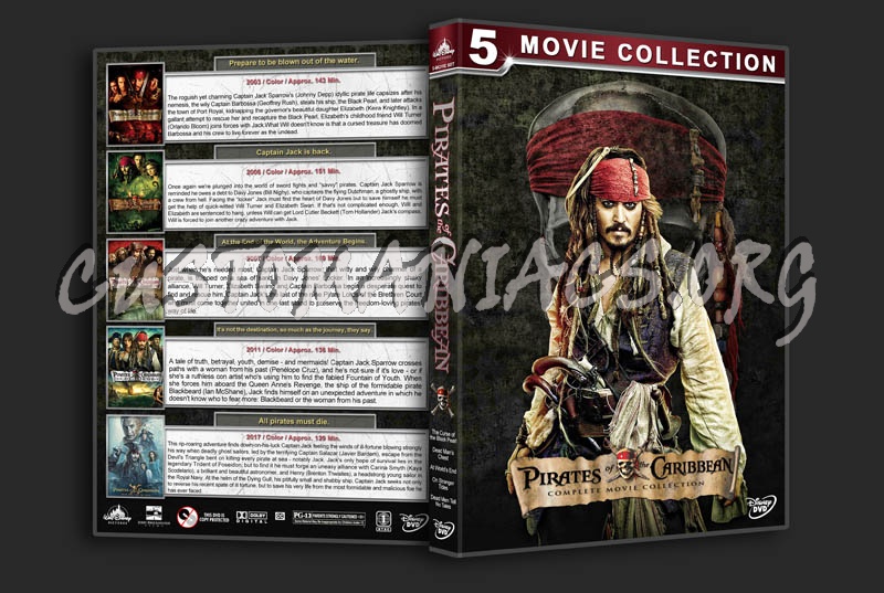 Pirates of the Caribbean: Complete Movie Collection dvd cover