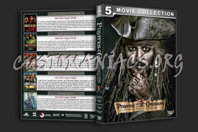 Pirates of the Caribbean: Complete Movie Collection dvd cover