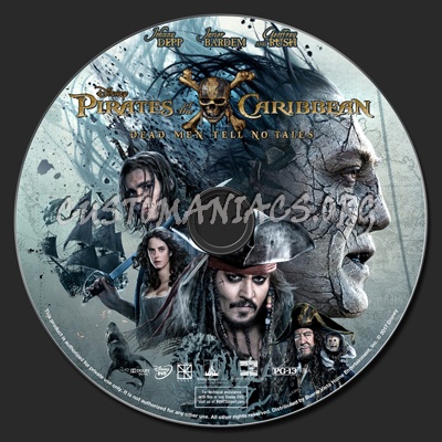 Pirates Of The Caribbean: Dead Men Tell No Tales dvd label