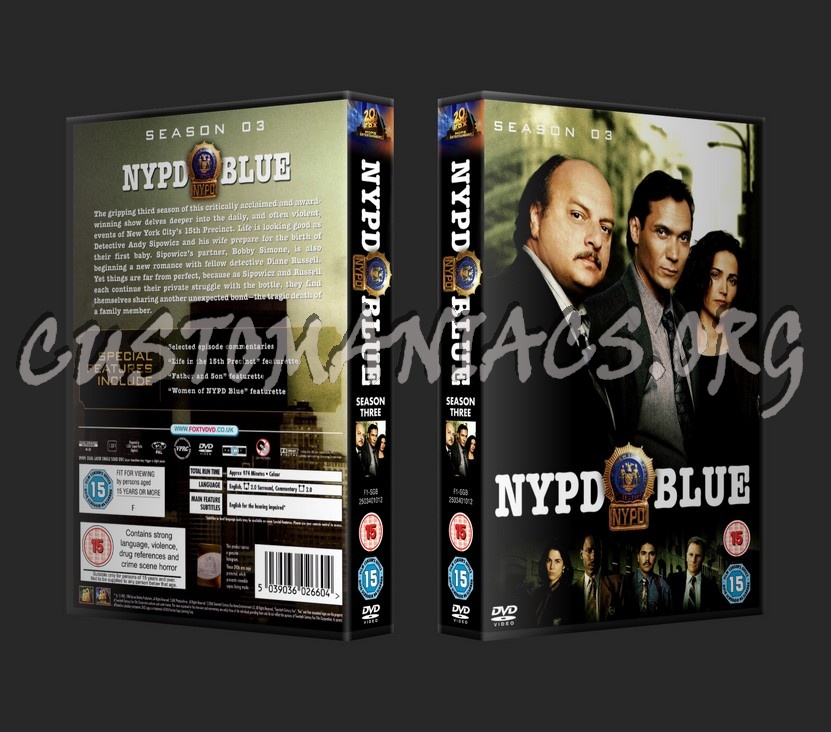 NYPD Blue: Season 3 dvd cover