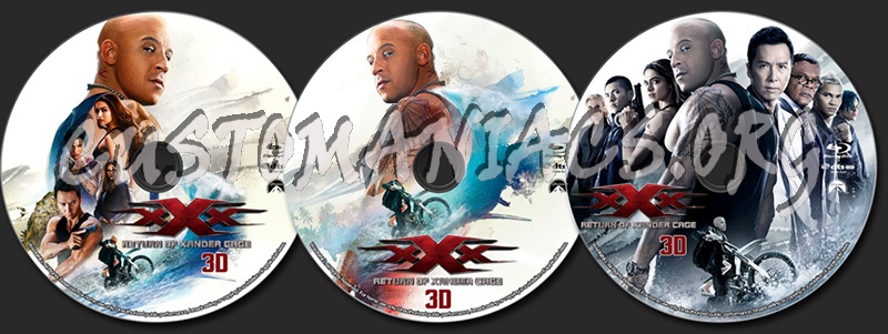 xXx: Return of Xander Cage (3D) blu-ray label