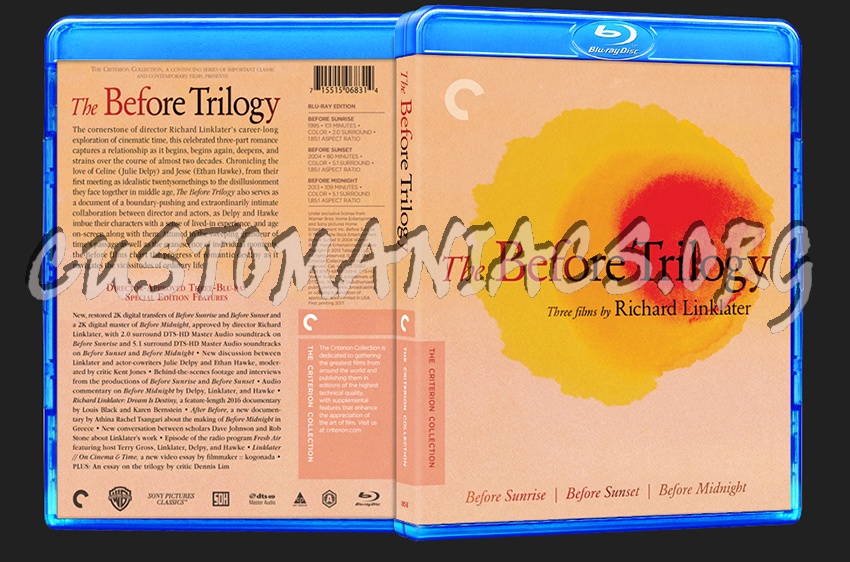 856 - The Before Trilogy blu-ray cover