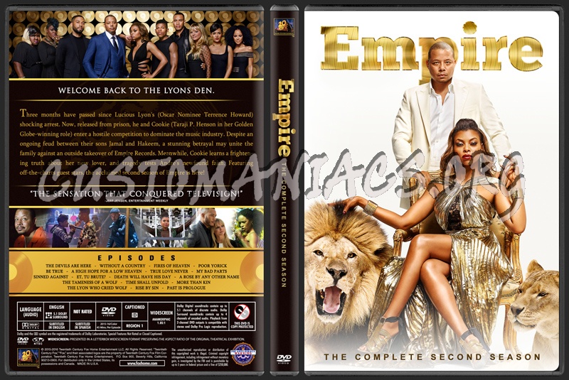 Empire - The Complete Second Season dvd cover