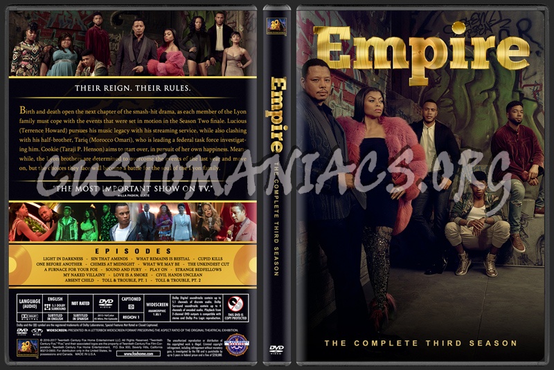 Empire - The Complete Third Season dvd cover