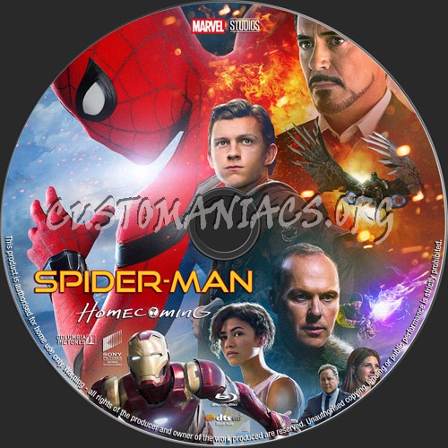 Spider-Man Homecoming blu-ray label
