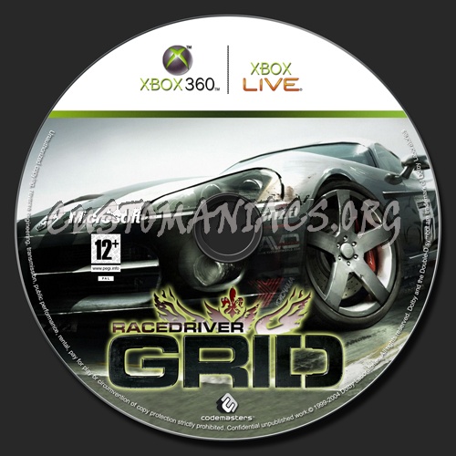 Race Driver Grid dvd label