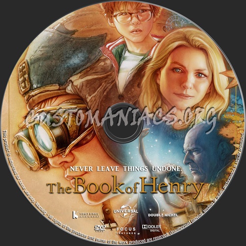 The Book Of Henry dvd label
