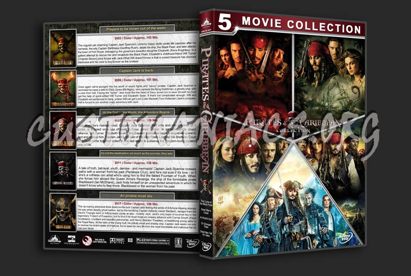 Pirates of the Caribbean: Complete Movie Collection dvd cover