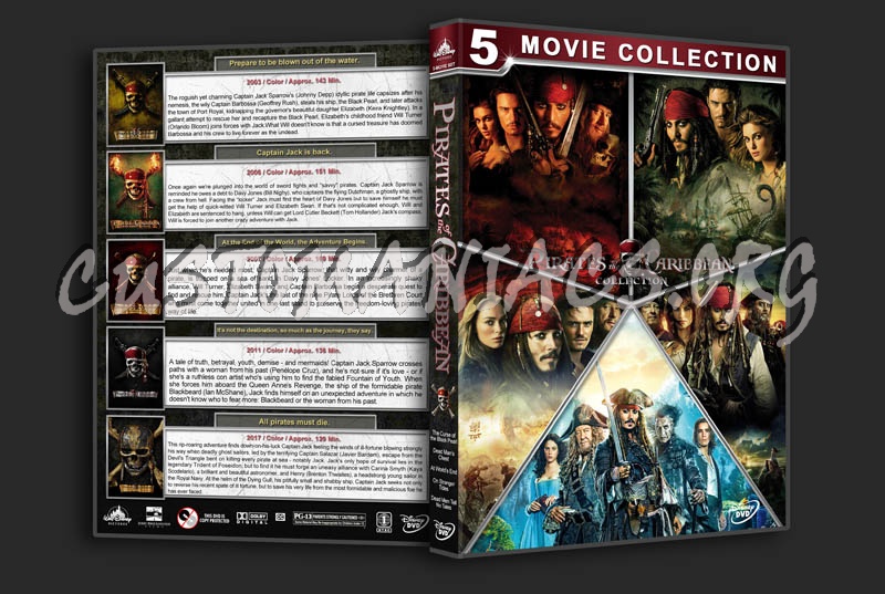 Pirates of the Caribbean: Complete Movie Collection dvd cover
