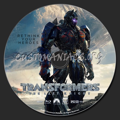 Transformers: The Last Knight (2D & 3D) blu-ray label