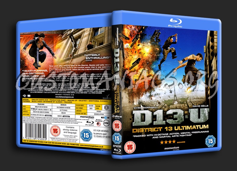 District 13: Ultimatum (D13-U) blu-ray cover