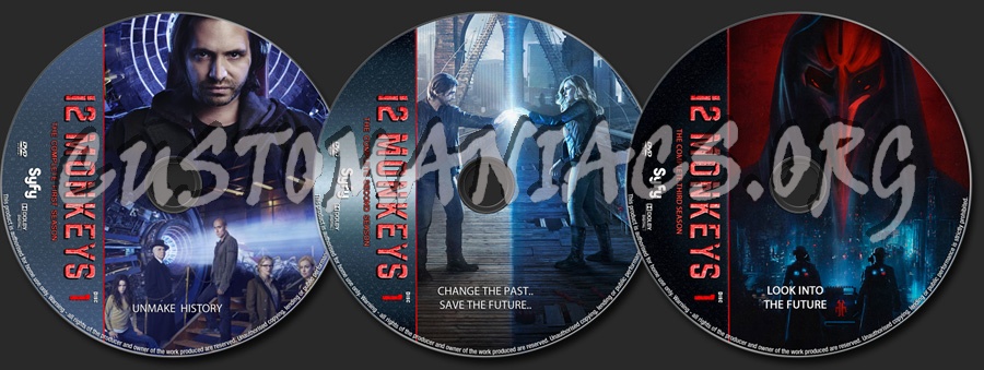 12 Monkeys season 1-3 dvd label