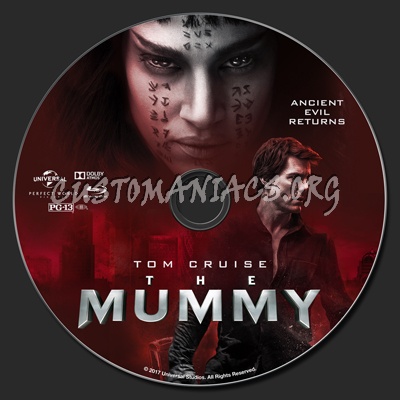The Mummy (2017) 2D/3D blu-ray label
