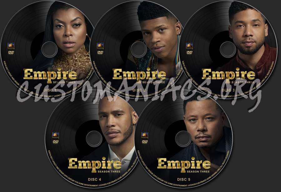 Empire - The Complete Third Season dvd label