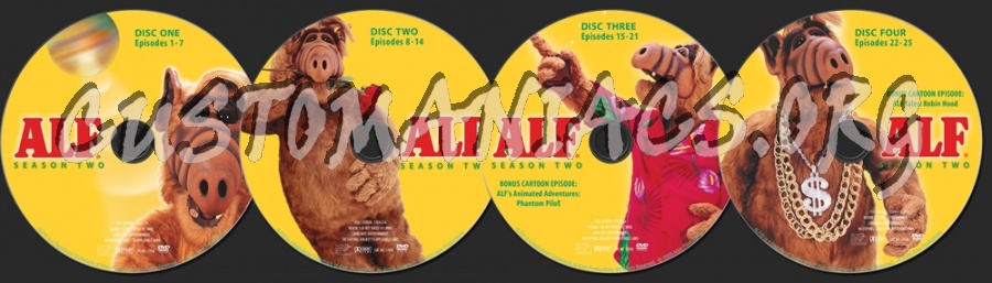 Alf Season 2 dvd label