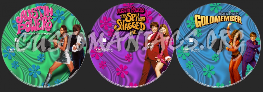 Austin Powers Trilogy dvd label