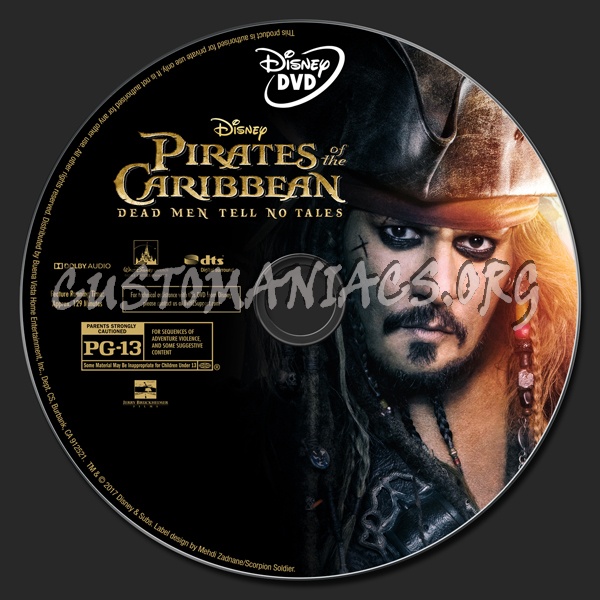 Pirates of the Caribbean: Dead Men Tell No Tales dvd label
