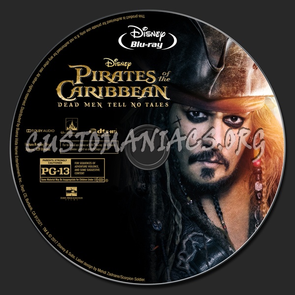 Pirates of the Caribbean: Dead Men Tell No Tales (2D/3D/4K) blu-ray label