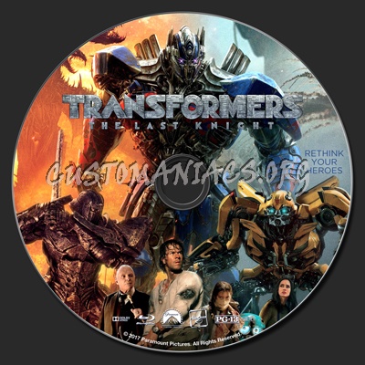 Transformers: The Last Knight blu-ray label