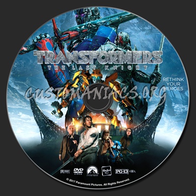 Transformers: The Last Knight dvd label