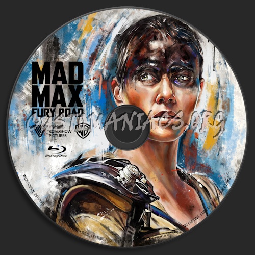 Mad Max: Fury Road (Blu-ray + 3D) blu-ray label