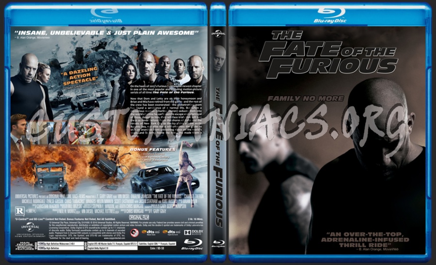 The Fate Of The Furious dvd cover