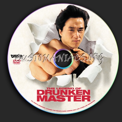 The Legend of Drunken Master dvd label