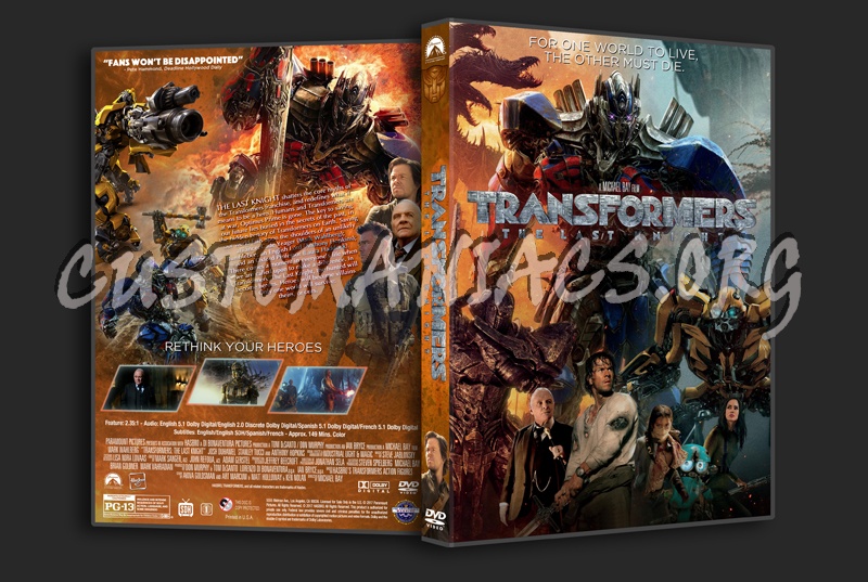 Transformers: The Last Knight dvd cover