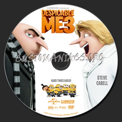 Despicable Me 3 dvd label