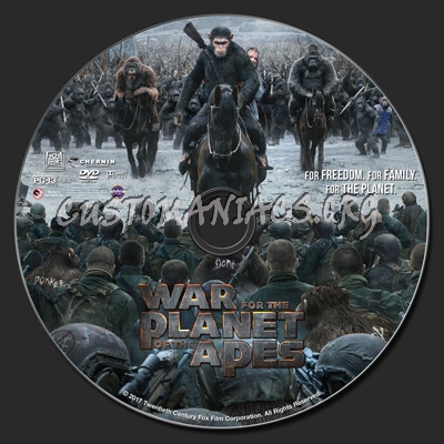 War For The Planet Of The Apes dvd label