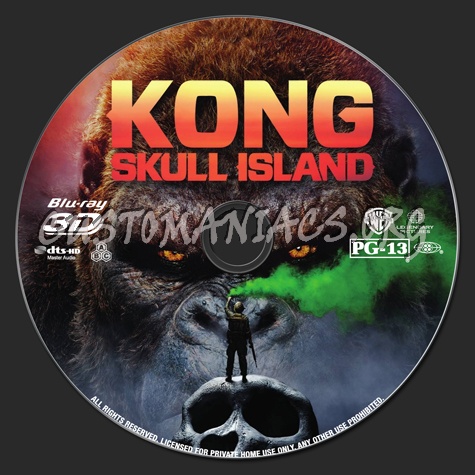 Kong: Skull Island (2D + 3D) blu-ray label
