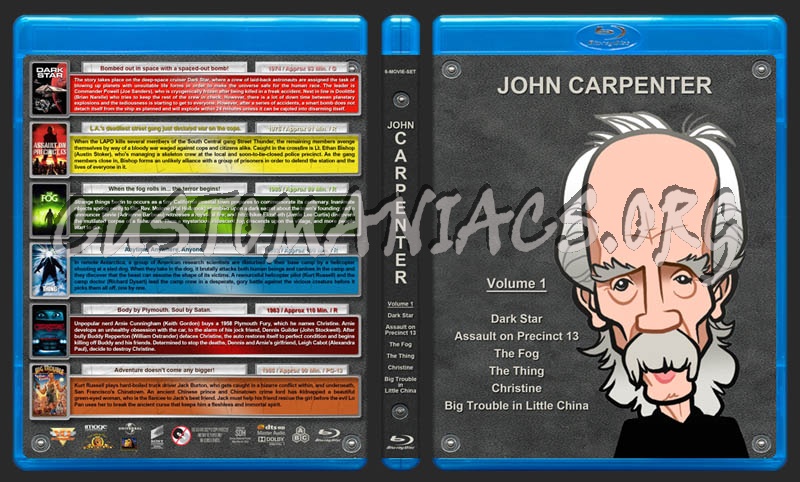 John Carpenter Collection - Volume 1 blu-ray cover