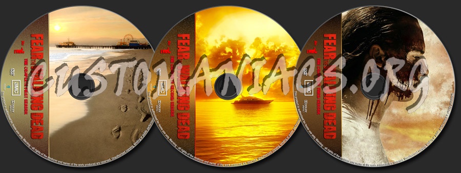 Fear The Walking Dead Seasons 1 - 3 dvd label