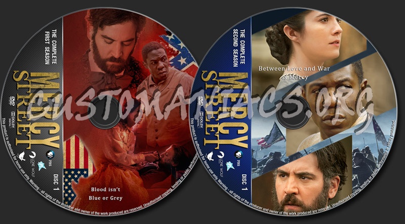 Mercy Street Seasons 1-2 dvd label