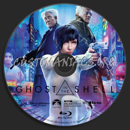 Ghost in the Shell (2017) Blu-Ray + 3D blu-ray label