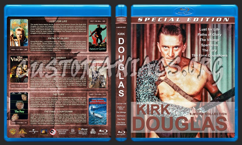 Kirk Douglas 6-Movie Collection blu-ray cover
