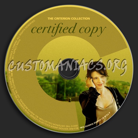 612 - Certified Copy dvd label