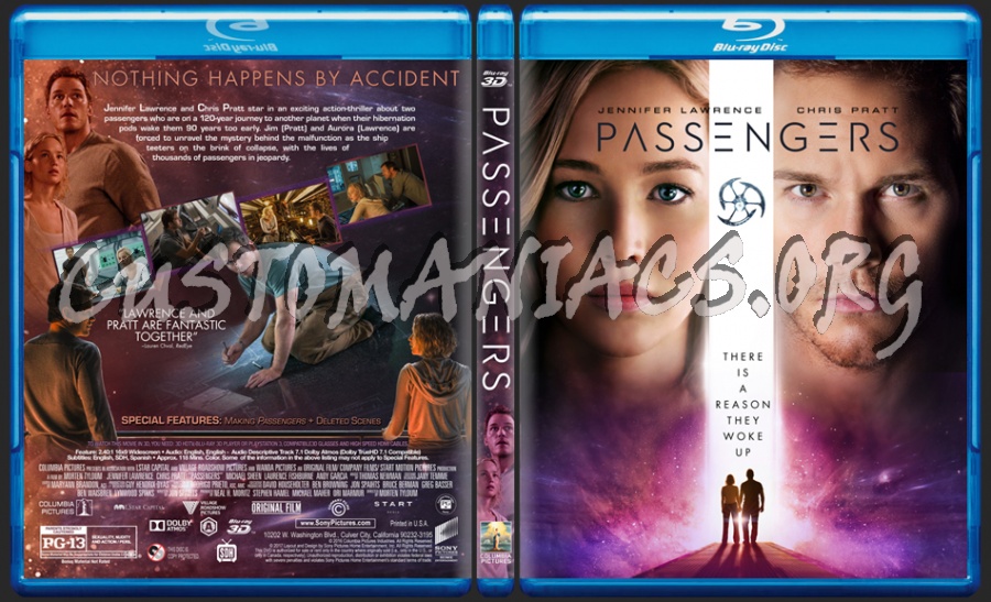 Passengers (2016) 3D dvd cover
