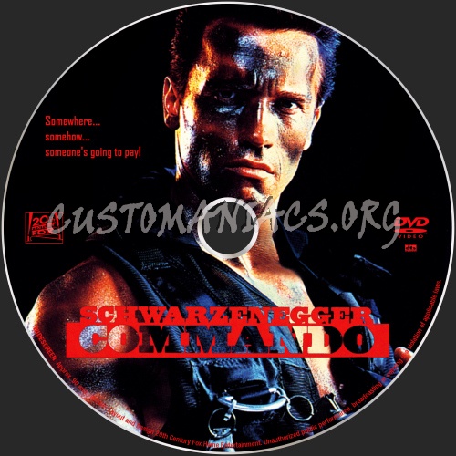 Commando dvd label