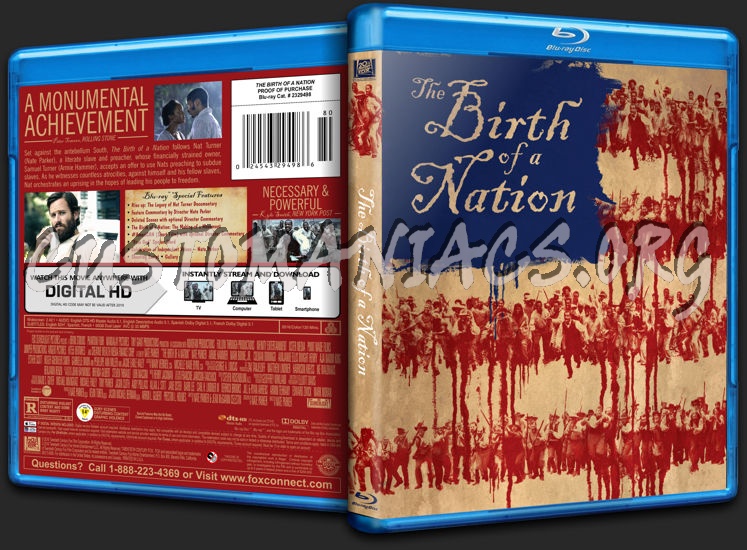 The Birth of a Nation (2016) blu-ray cover