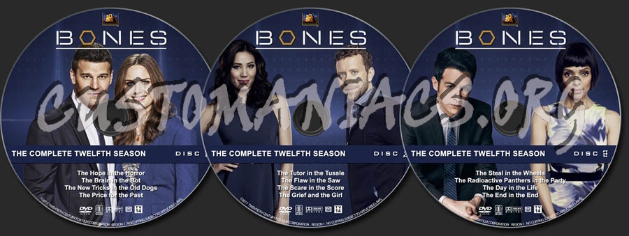 Bones - Season 12 dvd label