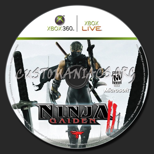 Ninja Gaiden 2 dvd label