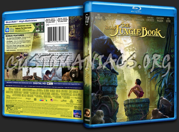 The Jungle Book (2016) blu-ray cover