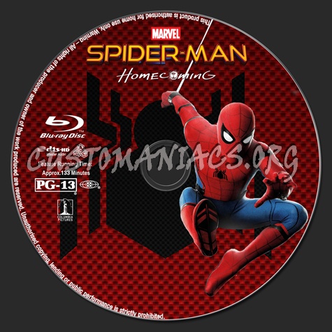 Spider-Man: Homecoming (2D+3D) blu-ray label